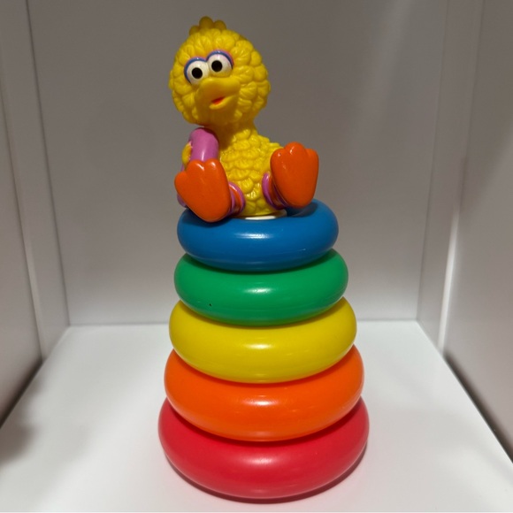 Toys | 1993 Tyco Preschool Sesame Street Big Bird Ring Stacker | Poshmark